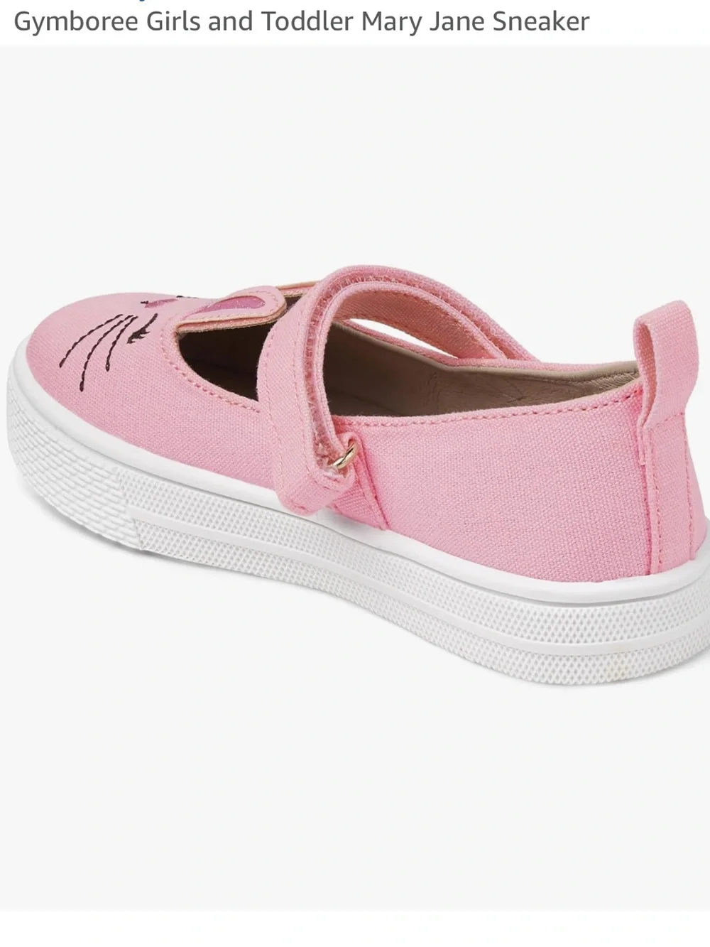 GYMBOREE Pink Bunny Mary Jane Sneakers for Kids,Sz.2!NEW @ ADORABLE